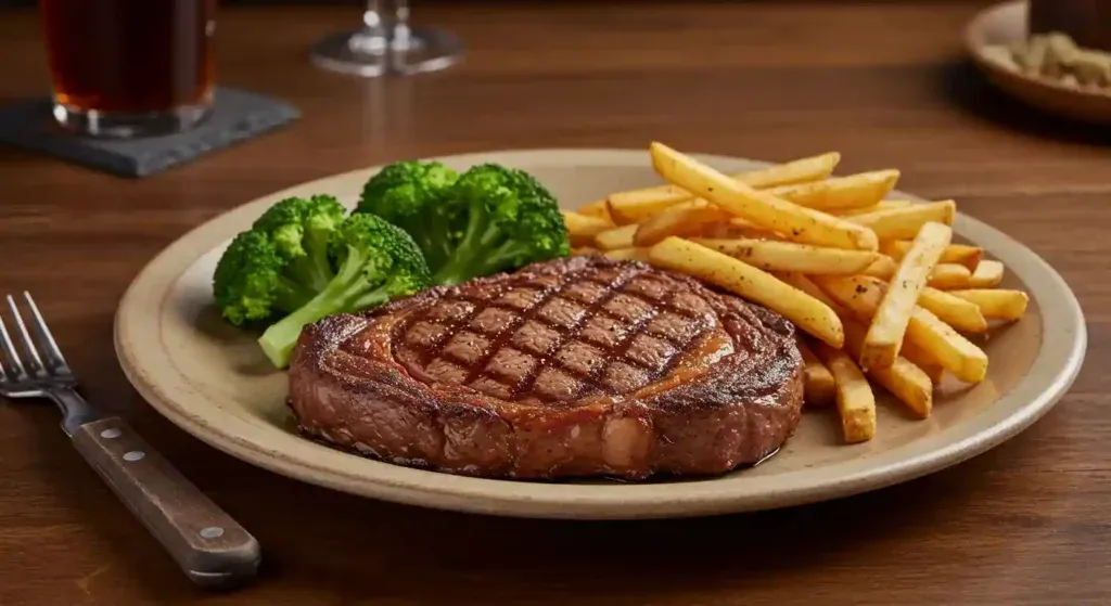 Texas Roadhouse hand-cut steak with a loaded baked potato