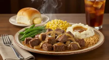 Beef tips dinner